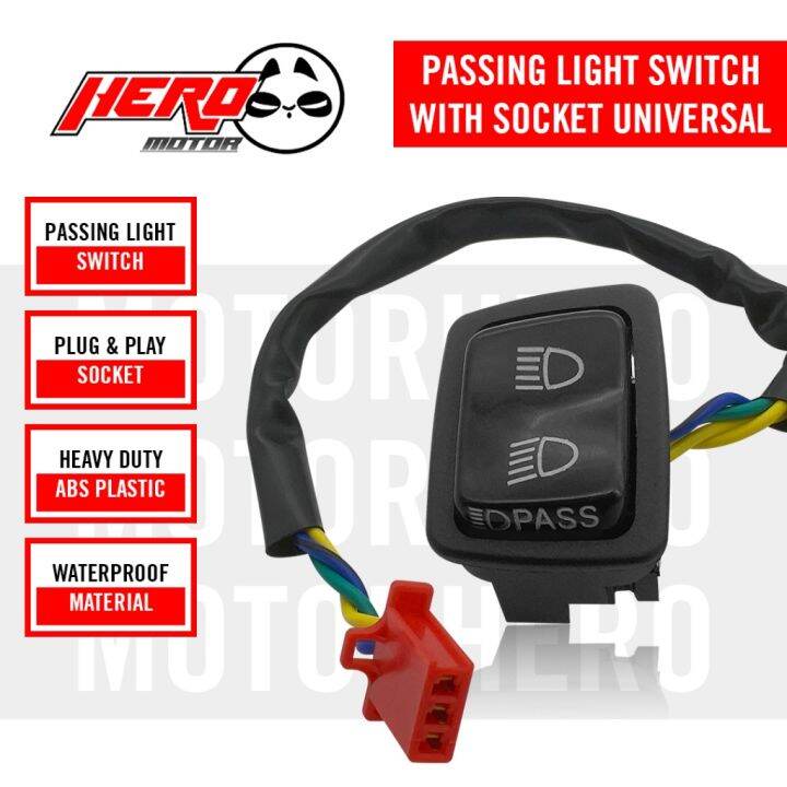 【COD】 Passing Light Switch with Socket For Yamaha On Off Plug Play Made ...