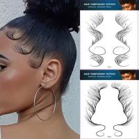 hot！【DT】۞✓✾  Temporary Sticker Hair Tattoos Fake Baby Edges Template Curly New Styling Hot