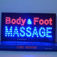 ป้ายไฟ Body &amp; Foot MASSAGE ป้ายไฟLED  ป้ายไฟกล่อง หลอดไฟLED ประหยัดไฟ เสียบ ปลั๊กไฟ บ้าน เพิ่มเอกลักษณ์สีสัน สวยงาม