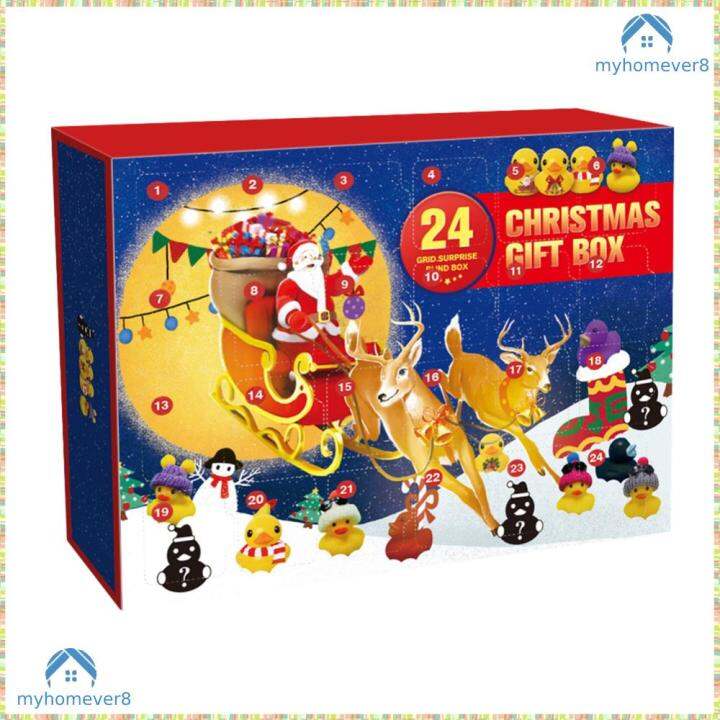 Christmas Rubber Duck Advent Calendar with 24 Ducks Countdown Advent
