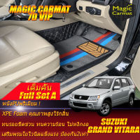 Suzuki Grand Vitara 2008-2012 Full Set A (เต็มคันรวมถาดท้ายรถแบบ A) พรมรถยนต์ Grand Vitara Grand JLX 2008 2009 2010 2011 2012 พรม7D VIP Magic Carmat