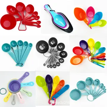 10pcs/set Measuring Spoons Colorful Plastic Measure Spoon/cup Kitchen Super  Useful Sugar Cake Baking Tools Spoon Measuring Cup