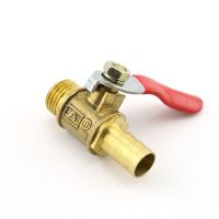 Brass Barbed ball valve 4-12 Hose Barb 1/8 1/2 1/4 Male Thread Connector Joint Copper Pipe Fitting Coupler Adapter Valves