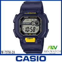 (สินค้าใหม่ล่าสุด) Casio รุ่น W-737H-2AVสินค้าขายดี นาฬิกาข้อมือผู้ชาย ผู้หญิง สายเรซิน（ของแท้1ปี)