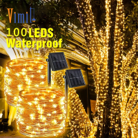 Vimite 32 เมตร ไฟคริสมาส โซล่าSolar ไฟเส้น Outdoor Waterproof 10/22M 200 LED 300LED Colour-Changing ไฟตกแต่งต้นไม้ โซล่าเซลล์สวน Solar Christmas Light for House Party Wedding Decoration Lamp