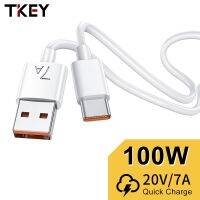 Tkey 7A Superfast USB C Charging Cable For Huawei P40 Pro P30 100W Wire USB Type-C Charger Cord For Samsung S21 ultra S20 Poco