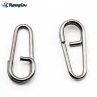 ◎ Rompin 50pcs/lot Stainless Steel bent dead Oval Split Rings Loop Lure Assorted Swivel Snap Fishing Tackle Connector 16 18 21mm