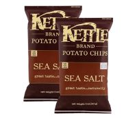 Kettle Potato Chips Sea Salt เค็ทเทิล มันฝรั่งทอด รสเกลือทะเล 141g. (แพคคู่)
