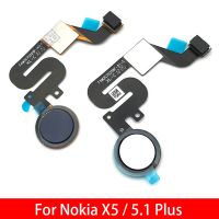 【CW】 Original Home Button FingerPrint Touch ID Sensor Flex Cable Ribbon Replacement Parts For Nokia 5.1 Plus / X5 TA-1109 5.86