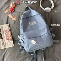 hot style ins forest large-capacity corduroy backpack female college student simple and versatile high school junior niche bag