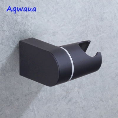 Aqwaua Shower Head Holder Bracket Stand 2 Position For Bathroom Use Standard Size Bath Accessories Matt Black ABS Plastic