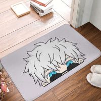 Jujutsu Kaisen Gojo Satoru Non-slip Doormat Chibi Cute Bath Kitchen Mat Prayer Carpet Flannel Modern Decor