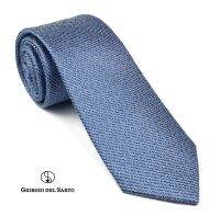 Giorgio Del Sarto Silk Necktie 7.5 cm Blue with Fabric Texture เนคไทสีฟ้ามีเท็กเจอร์