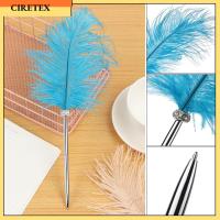 CIRETEX สีสัน เครื่องเขียนแปลกใหม่ ของขวัญคริสต์มาส ปากกาลูกลื่น ลายเซ็น เครื่องมือเขียน ปากกาขนนก