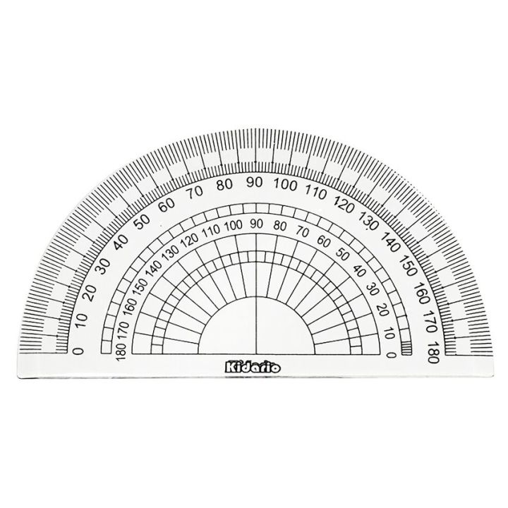 Kidario Transparent Protractor Ruler 180 (KPR-3T) | Lazada