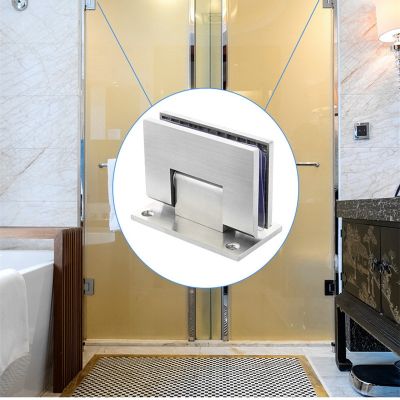 ◎♘✸ 90 degree Open glass clip 8-12mm stainless steel Wall Mount frameless glass fix T-clamps Shower Door Hinge Bathroom Hardware