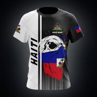 Haiti Emblem Skull Graphic Tees Summer Cool Personalized Sportswear Mens Fashion Loose T-shirts Oversized Short Sleeves Tops