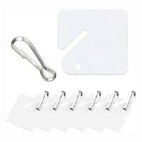 100 PCS Key Cabinet Storage Card with Metal Snap Hooks, Tags for Slotted Key Cabinets Boxes Lockers