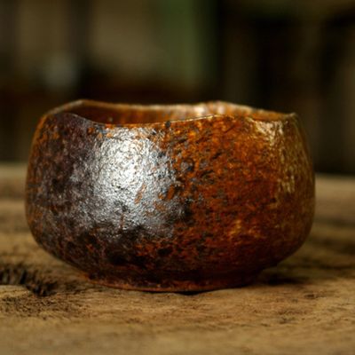 Vintage Coarse Pottery Tea Master Cup Japanese Style Rust Glaze Tea Cup Tea Bowl Ceramics Creative Home Decor