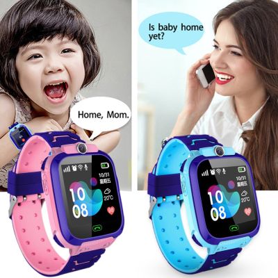 ZZOOI Kids Smart Watch Touch Screen Two Way Hands Free Intercom SOS Emergency Call LBS Location HD Photography Telephone Smartwatch