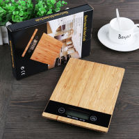 Kitchen Scale Creative Bamboo Panel Kitchen Scale Food Medicine Weight Scale Abs Base Automatic Switch Function