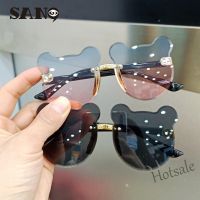 【hot sale】㍿○▪ D03 【Ready Stock】【Childrens sunglasses】Fashion Baby bear childrens sunglasses With Colorful Grant Colors