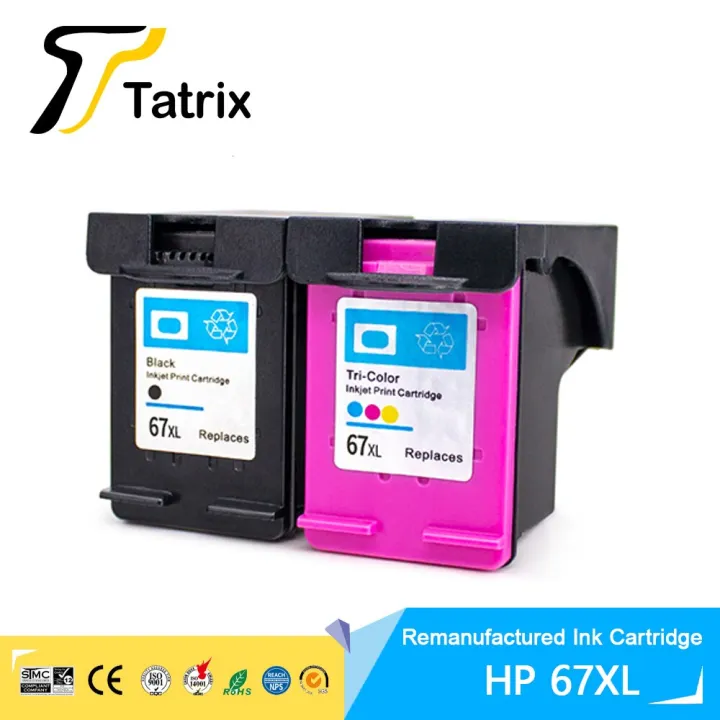Tatrix For Hp 67 67XL Premium Remanufactured Color Inkjet Ink Cartridge