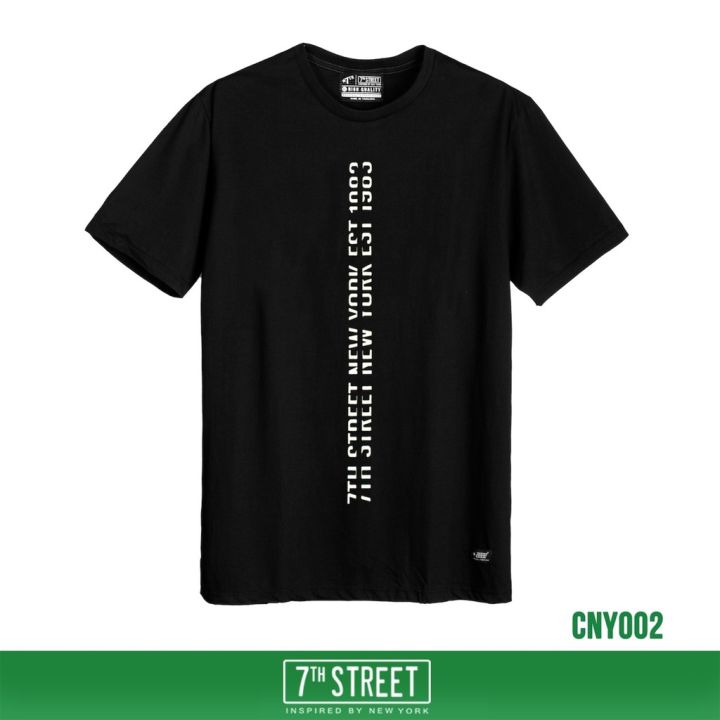 dsl001-เสื้อผู้ชายเท่ๆ-เสื้อผู้ชายวัยรุ่น-เสื้อยืดลาย-รุ่น-7th-new-york-สกรีนกลางอก-ขาว-ดำ-cny001-cny002-ของแท้-เสื้อยืดผู้ชาย-เสื้อยืดราคาถูก