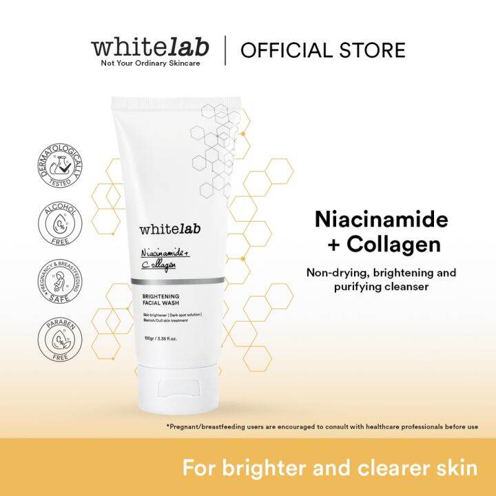 Whitelab Niacinamide + Collagen Brightening Facial Wash (100g) | Lazada