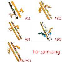 สำหรับ Samsung Galaxy A11 A21 A31 A41 A51 A71 A21S A10S A20S A30S A50S A70S ปุ่มเปิดปิดปุ่มปรับระดับเสียงด้านข้างกุญแจสวิตช์สายเคเบิลงอได้ชิ้นส่วนทดแทน LPX3762