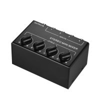 Mini Stereo Audio Mixer with 4-Channel RCA Inputs Separate Volume Controls Full Metal Shell Electronic musical instrument