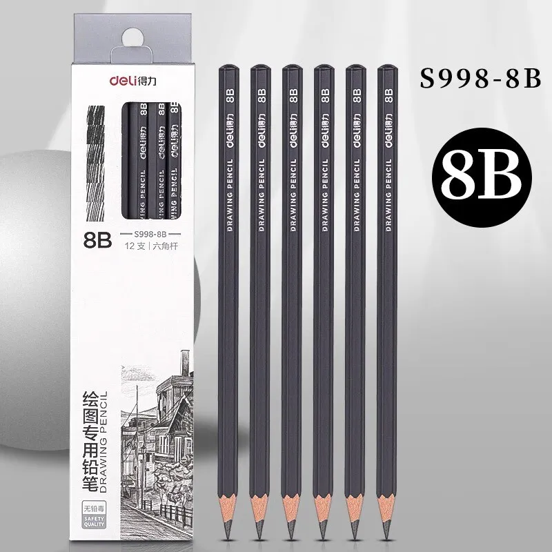 HB 2H B 2B 3B 4B 5B 6B 7B 8B 10B 12B 14B Professional Sketch Pencils