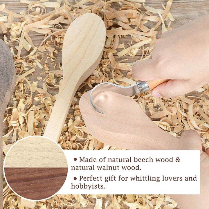 5-pcs-wood-carving-spoon-blank-beech-and-walnut-wood-unfinished-wooden-craft-whittling-kit-for-whittler-starter