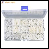 YIHUAN7782249 420Pcs M2 M2.5 M3 M4 M5 M6 สกรูพลาสติกสำหรับสกรู หัวเจาะรู หัวกลมกลม สลักเกลียวไนลอน ชุดน็อตหกเหลี่ยม ขนาดต่างๆ สกรูน๊อตน๊อตแหวนรอง โครงการอิเล็กทรอนิกส์