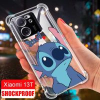 Xiaomi 13T Pro 13T เคสใสรูปมอนสเตอร์น่ารักกันกระแทกเคสซิลิโคนถุงลมนิรภัยป้องกัน4มุมฝาครอบกันตก