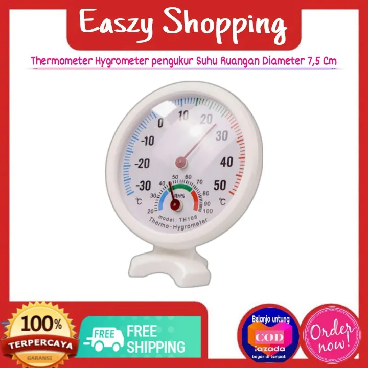 Thermometer Pengatur Suhu Ruang Diameter 7 5 Cm Kisaran Suhu 30 ° C