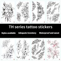 Flower arm tattoo stickers half arm tattoo stickers flower creative tattoo stickers waterproof and durable