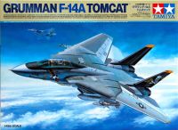 Tamiya 61114 1/48แบบจำลองย่อขนาดชุดเครื่องบินทหารเรือ Grumman F-14A Tomcat Fighter