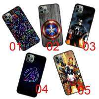 DB-446 Avengers Captain America Black ซิลิโคน เคสโทรศัพท์ ปก หรับ iPhone G31 Moto G41 G22 G42 13 14 G51 G52 12 G1000 G71 Max Plus Mini Pro