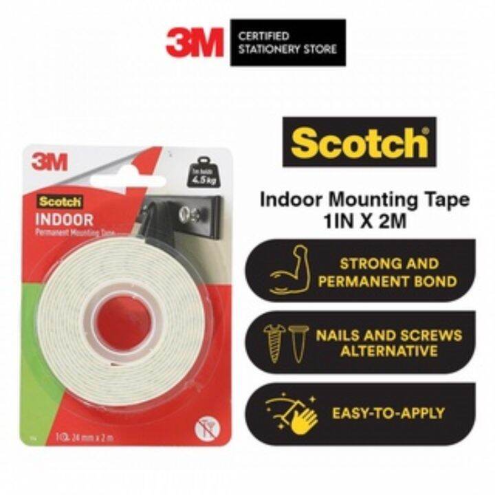 3M Scotch INDOOR Permanent Mounting Tape 2m Lazada PH