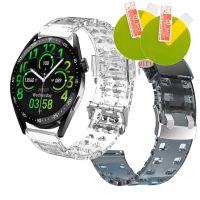 Dla HW28 HW3 Pro SmartWatch pasek sportowy TPU miękka opaska przezroczysta opaska przezroczysta