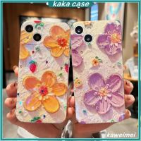 เคสโทรศัพท์มือถือ แบบนิ่ม ลายภาพวาดสีน้ํามัน รูปดอกไม้ สีฟ้า สําหรับ iPhone 13 12 Pro Max Xs Max XR 7 8Plus