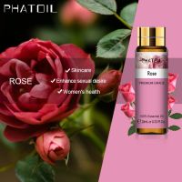 PHATOIL 10ml Rose Pure Essential Oils with Droppers for Humidifier Oil Diffuser Lavender Ylang Jasmine Rosemary Chamomile