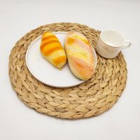 【CC】♘❦♗  Table Placemat Hyacinth Woven Round Braided Resistant Hot Insulation Anti-Skidding