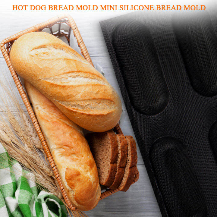 hot-dog-bun-แม่พิมพ์ซิลิโคนขนาดเล็ก-baguette-non-stick-baking-รูปแบบ-mini-เด็กแซนวิชอบแม่พิมพ์ซิลิโคน-perforated-อบรูปแบบ