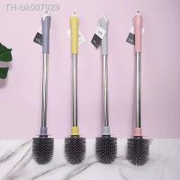 ▨❐  New Silicone Toilet Brush Square Head Round Head Cleaning Brush Stainless Steel Handle Sanitary Brush No Dead Angle Household