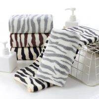 Polyester Towel Striped Zebra Pattern Hand Towel Plush Soft Bath Towel For Adults Beach Towels Home Bathroom Face Towel Handdoek