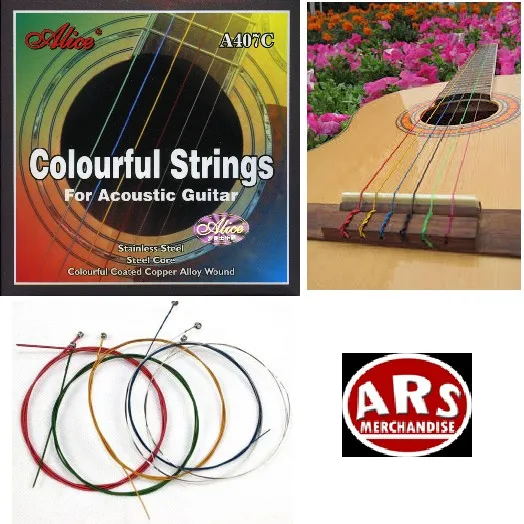 Guitar String Alice Acoustic Colorful Rainbow Strings A407C Lazada PH