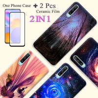 แบบ2 IN 1เพื่อเป็นเกียรติแก่เคส9X เคสซิลิโคนเนื้อนิ่ม TPU ด้วยปกป้องหน้าจอเซรามิกโค้ง