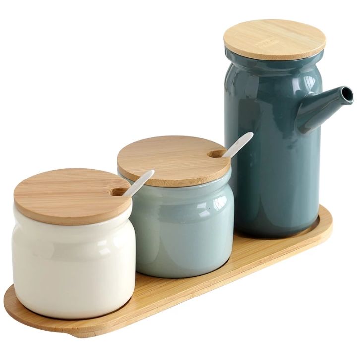 ceramic-spice-rack-salt-shaker-pepper-vinegar-oil-bottle-sugar-chili-condiment-box-spices-storage-jar-set-household-kitchen